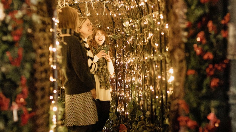 Visitors in the Mansion at Christmas, Tatton Park, Cheshire